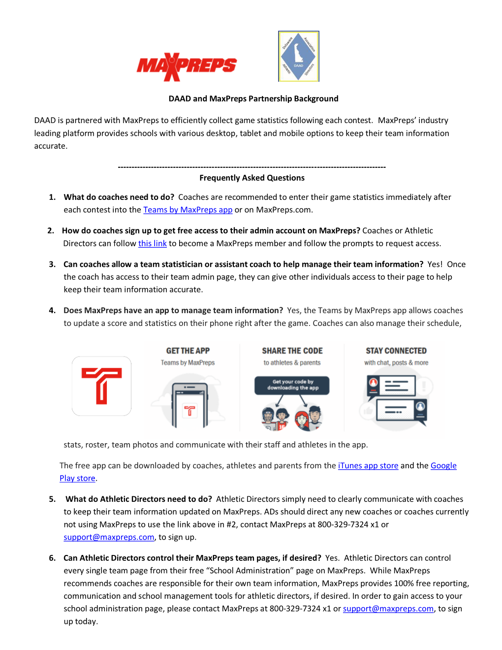 DAAD and Maxpreps Partnership Background DAAD Is Partnered