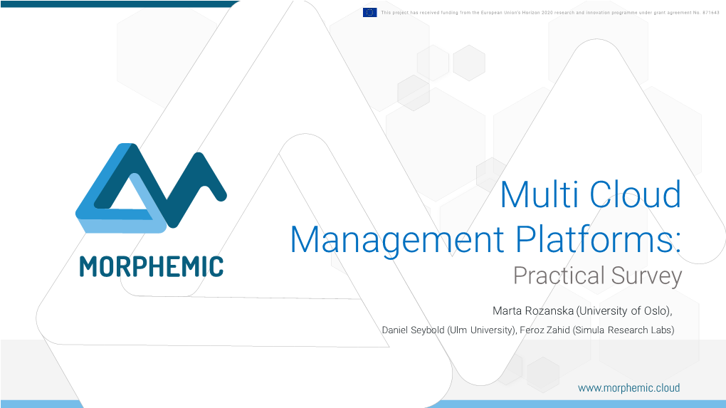 Multi Cloud Management Platforms: Practical Survey