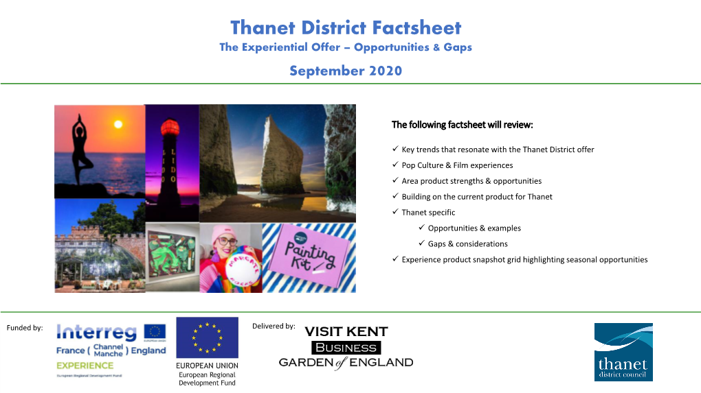 To Download Thanet District Factsheet