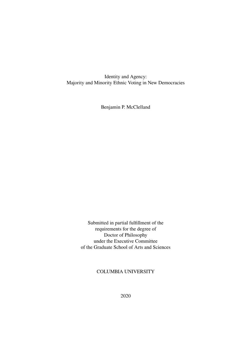 Majority and Minority Ethnic Voting in New Democracies