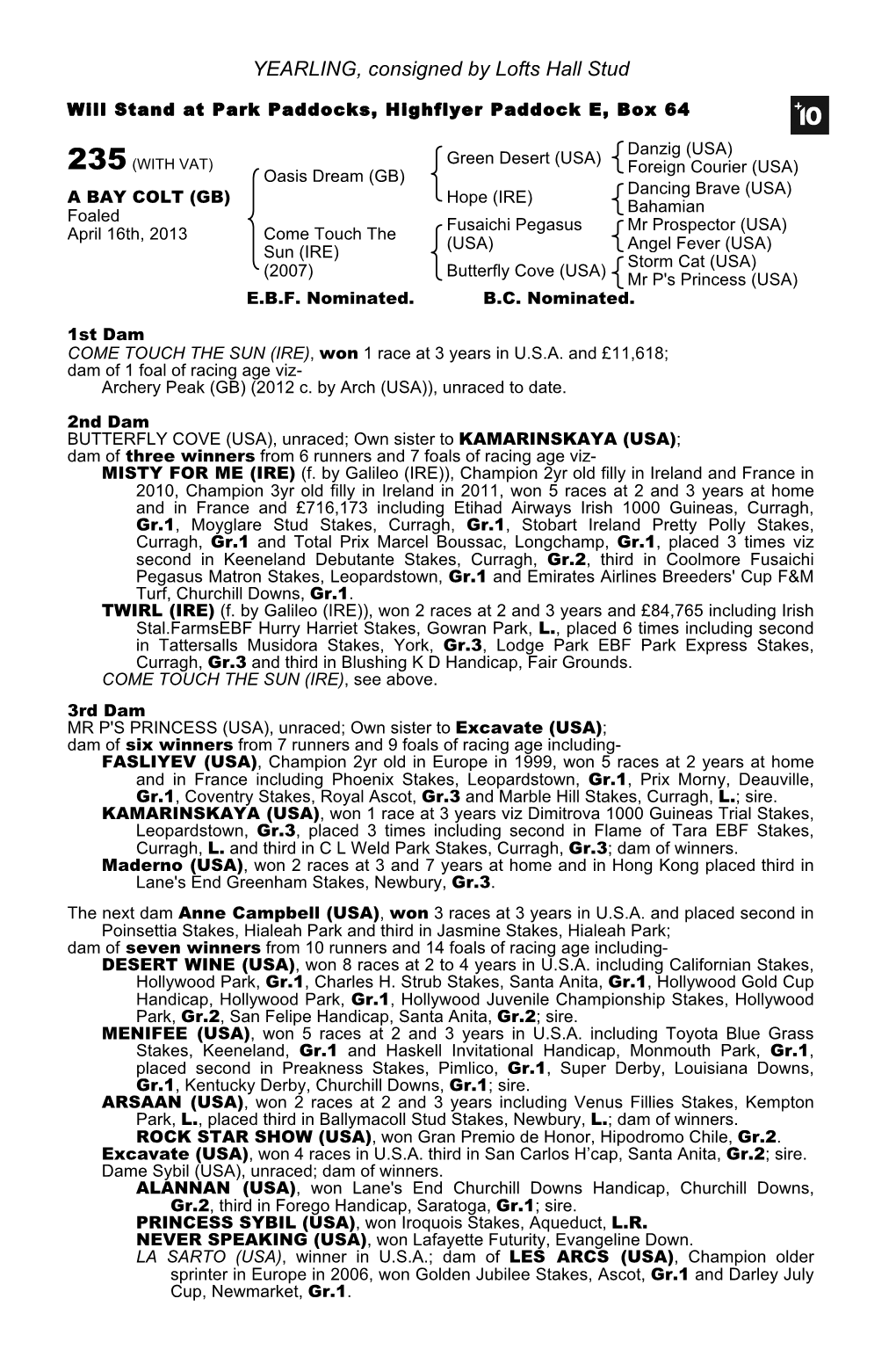 Tattersalls October Yearling Sale Book 1