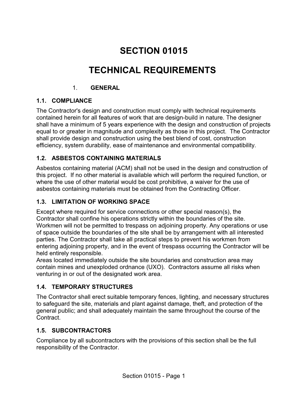 Technical Requirements