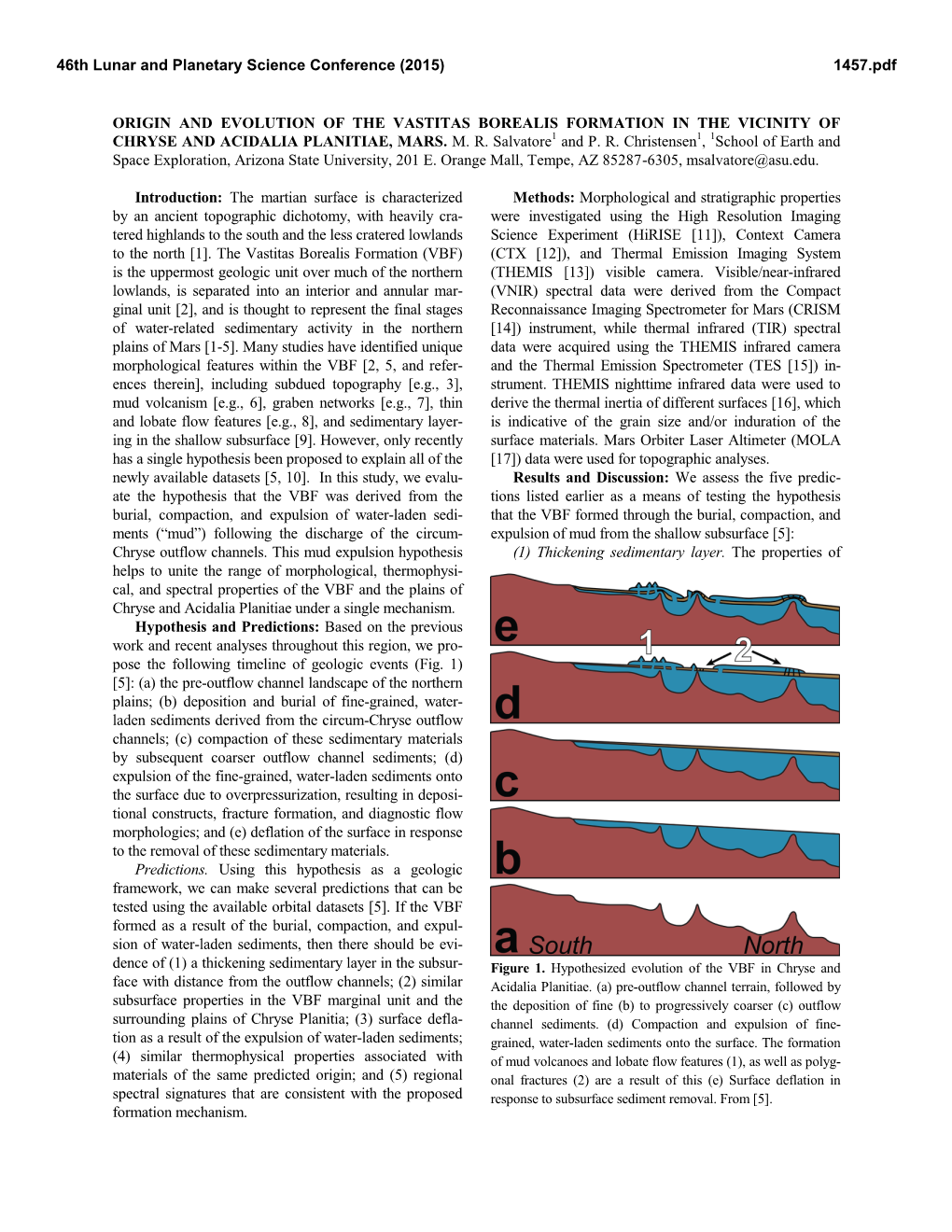 Origin and Evolution of the Vastitas Borealis Formation in the Vicinity of Chryse and Acidalia Planitiae, Mars