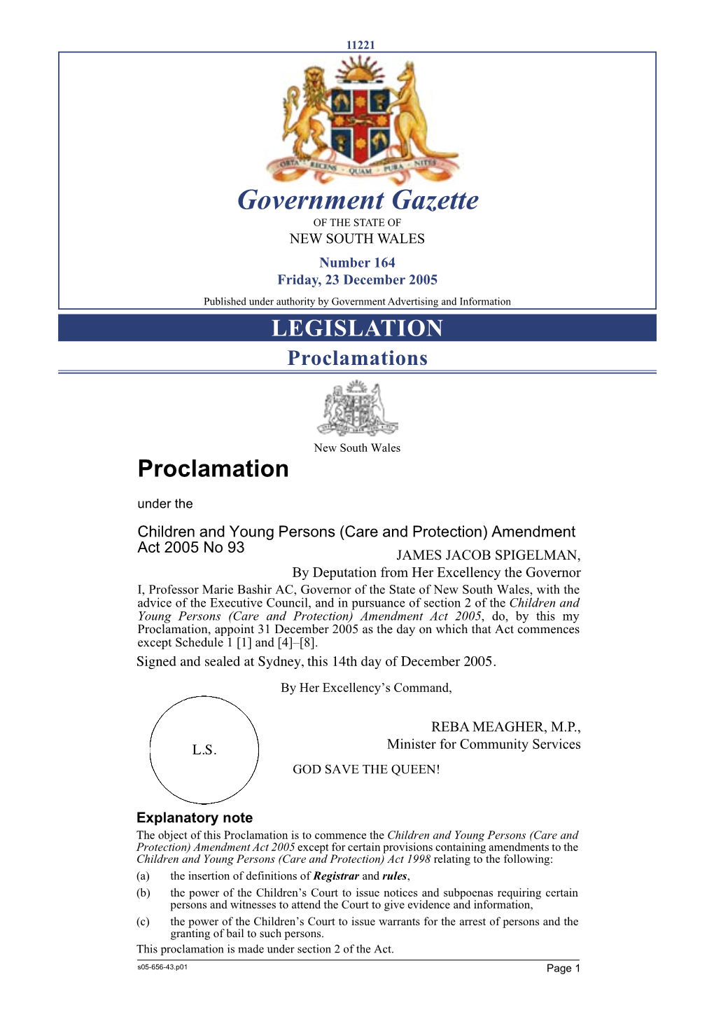 Government Gazette