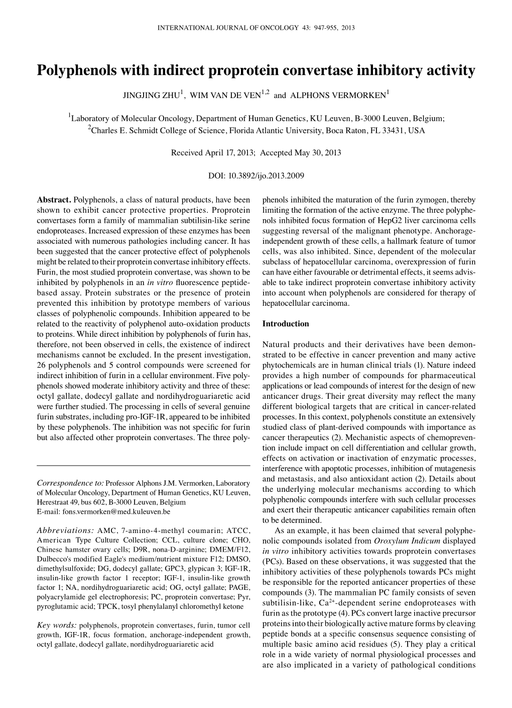 Polyphenols with Indirect Proprotein Convertase Inhibitory Activity