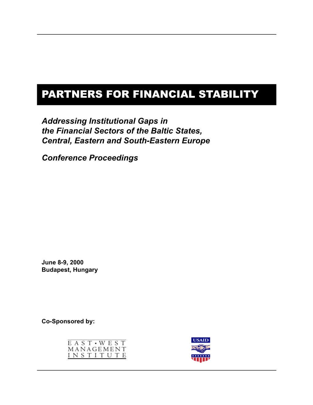 Partners for Financial Stability