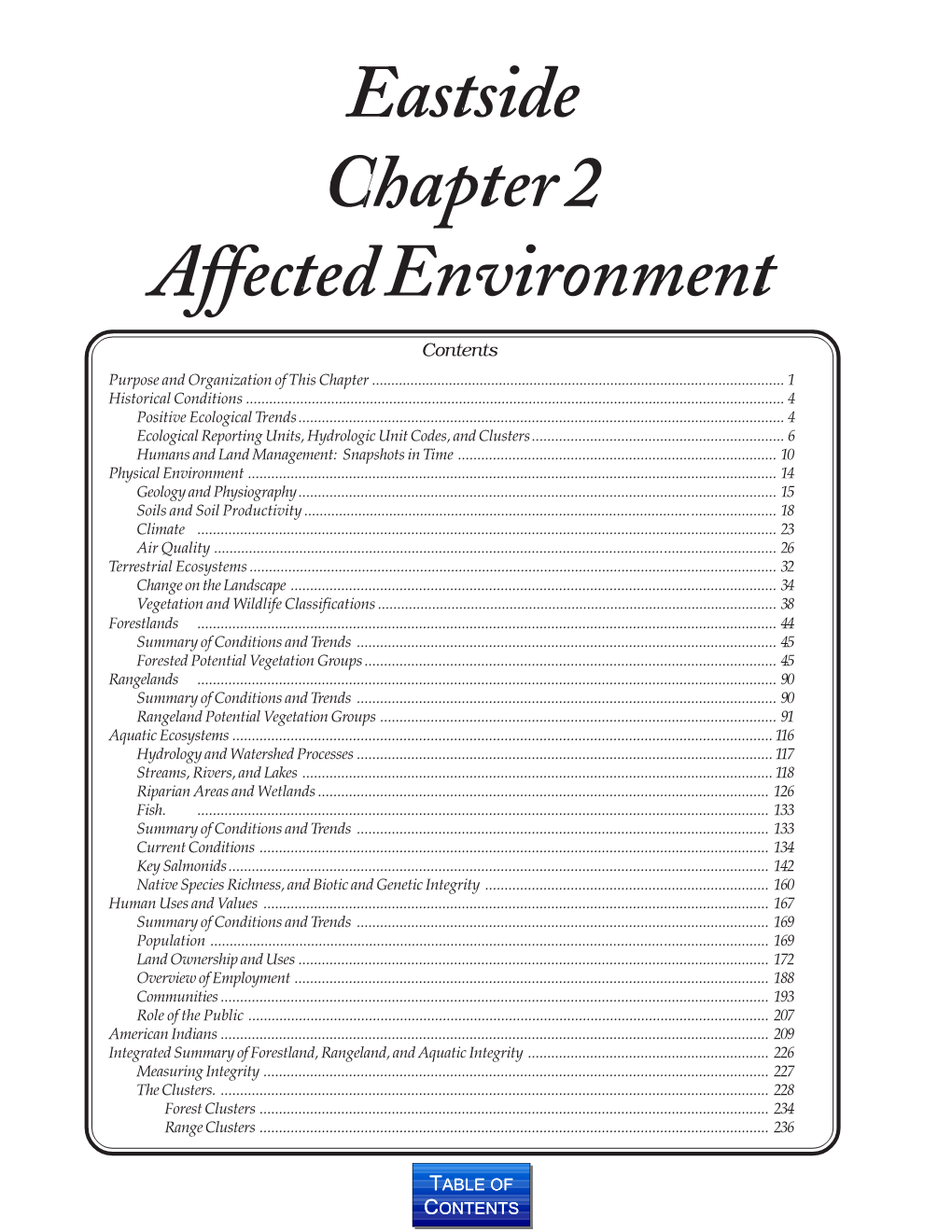 Eastside Chapter 2 Affected Environment