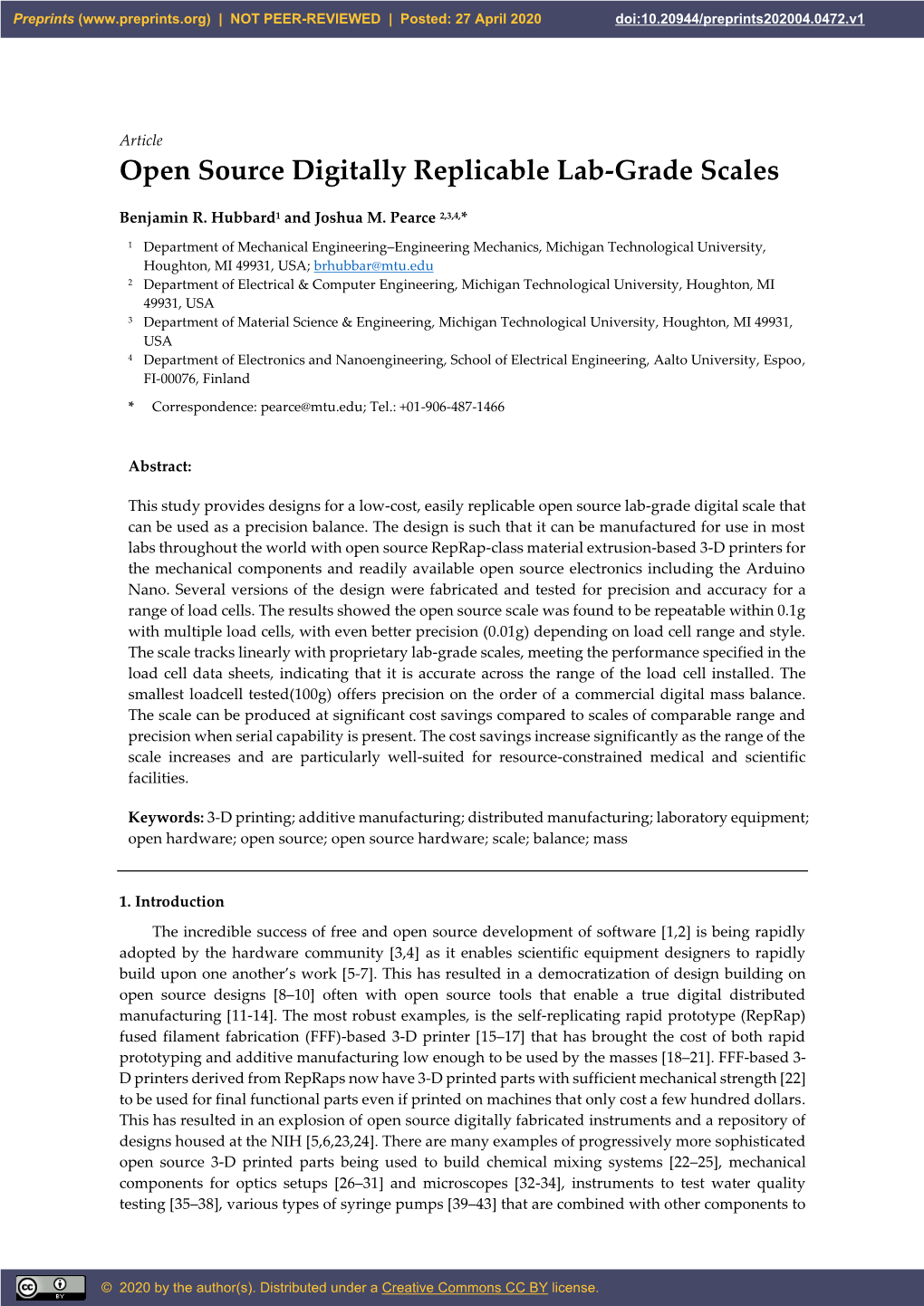 Open Source Digitally Replicable Lab-Grade Scales