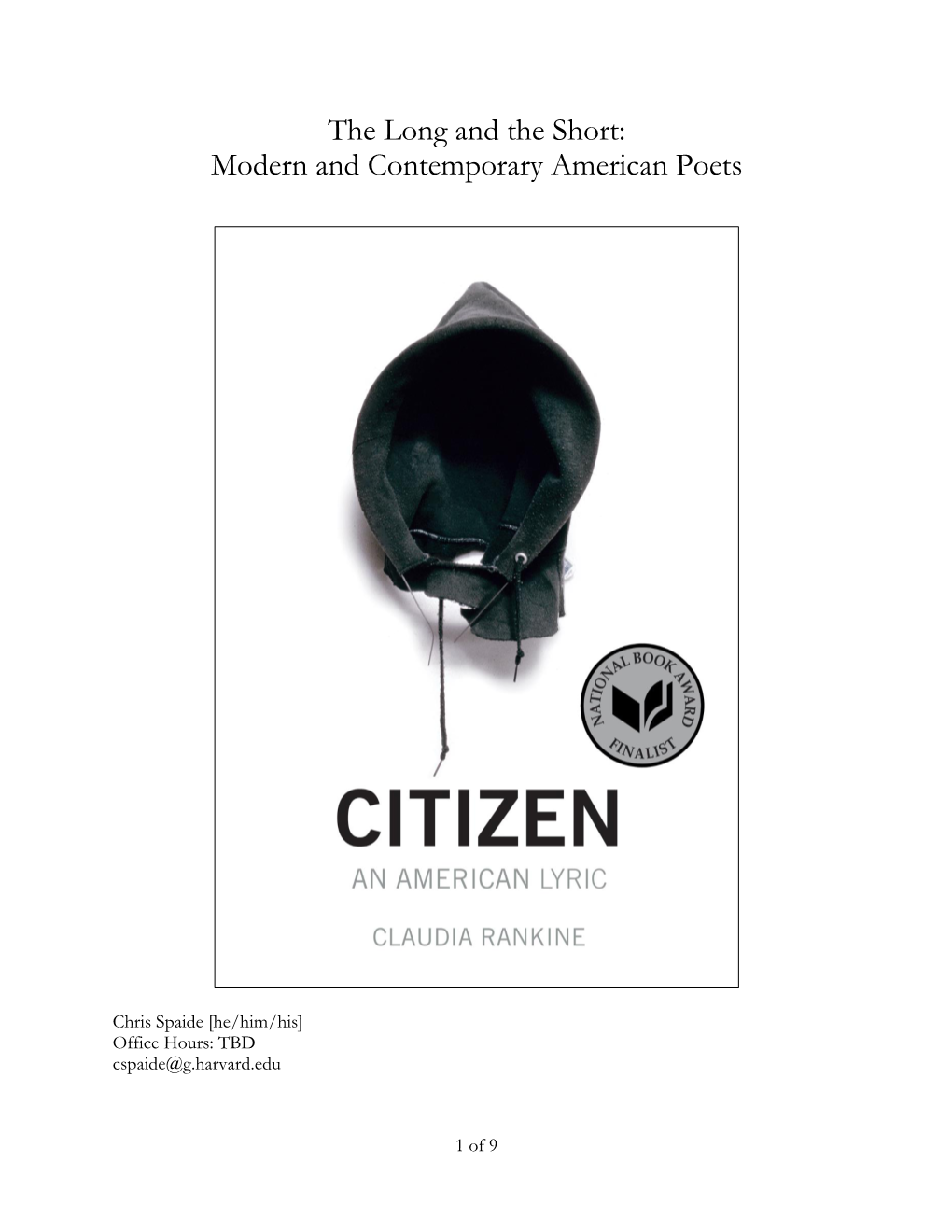 Modern and Contemporary American Poets