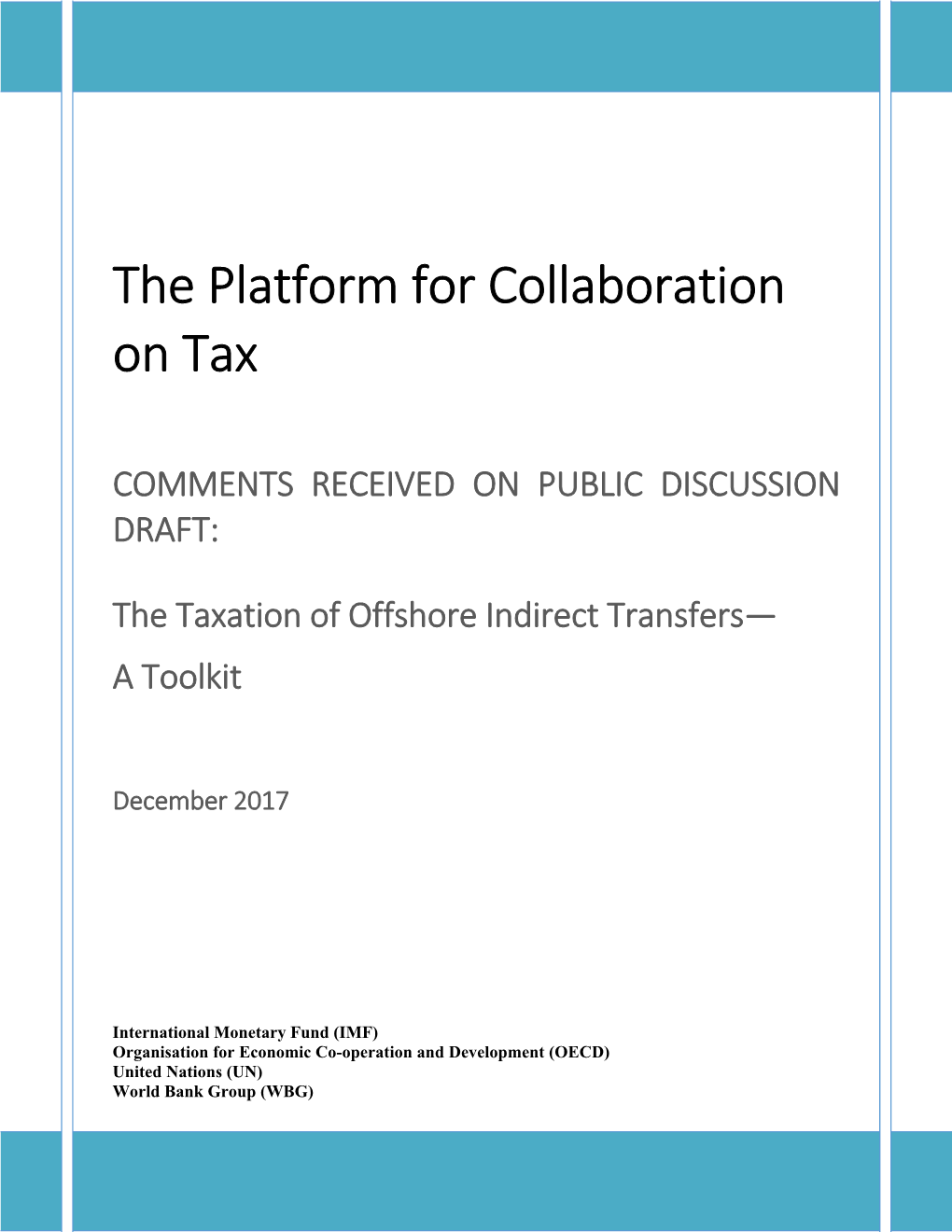 The Platform for Collaboration on Tax