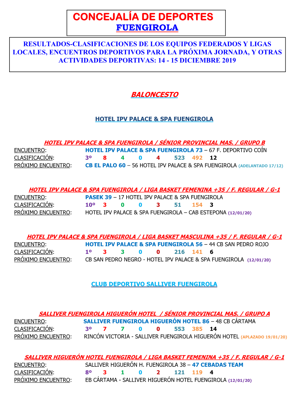 Concejalía De Deportes Concejalía De Deportes