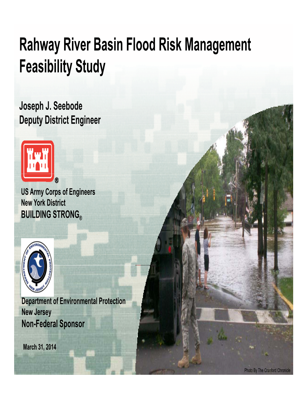 Rahway River Basin Flood Risk Management Feasibility Study - Next Steps