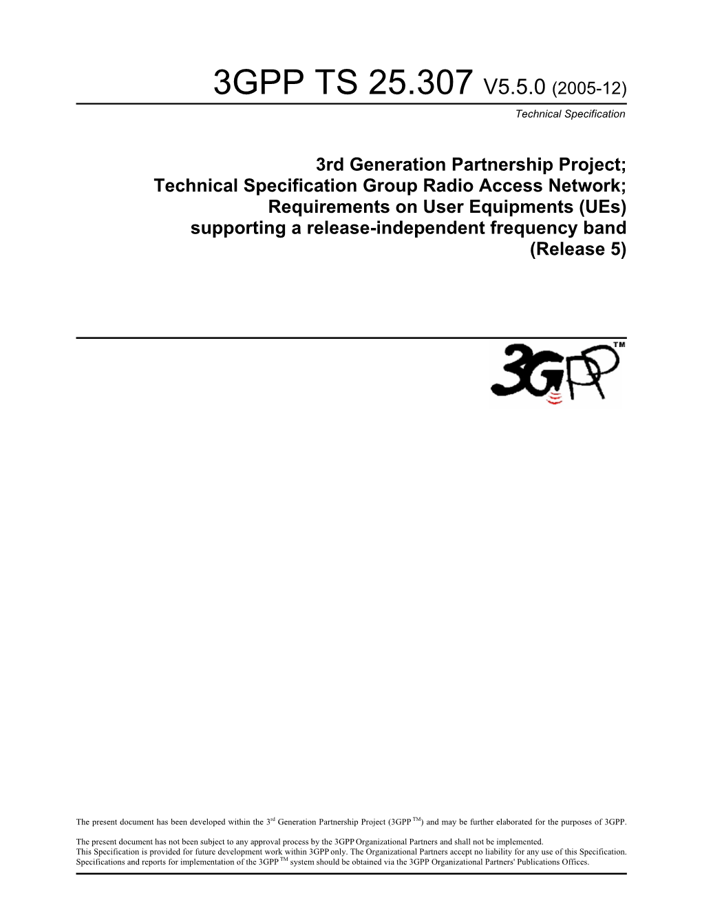 3GPP TS 25.307 V5.5.0 (2005-12) Technical Specification