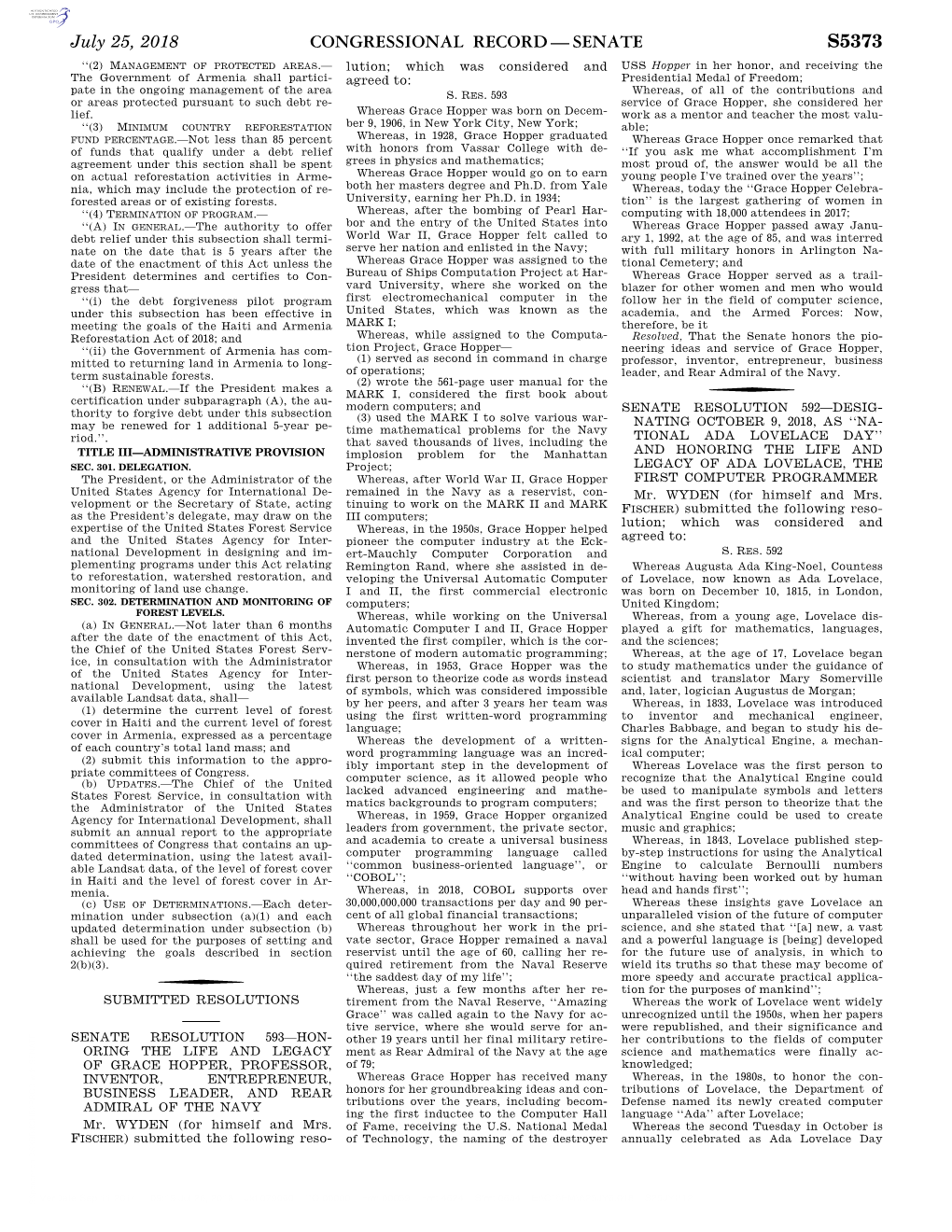 Congressional Record—Senate S5373