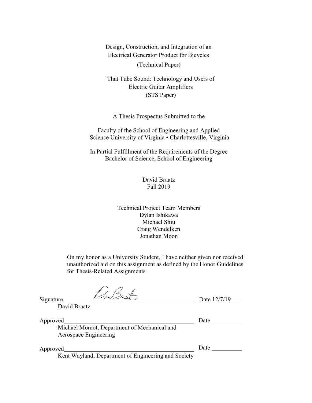 Design, Construction, and Integration of an Electrical Generator Product for Bicycles (Technical Paper)