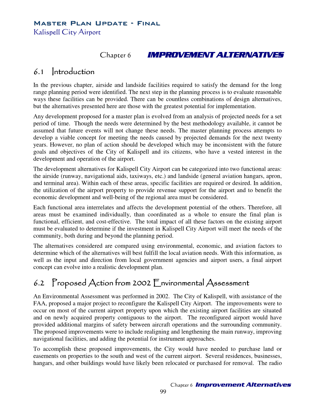 Master Plan Update - Final Kalispell City Airport