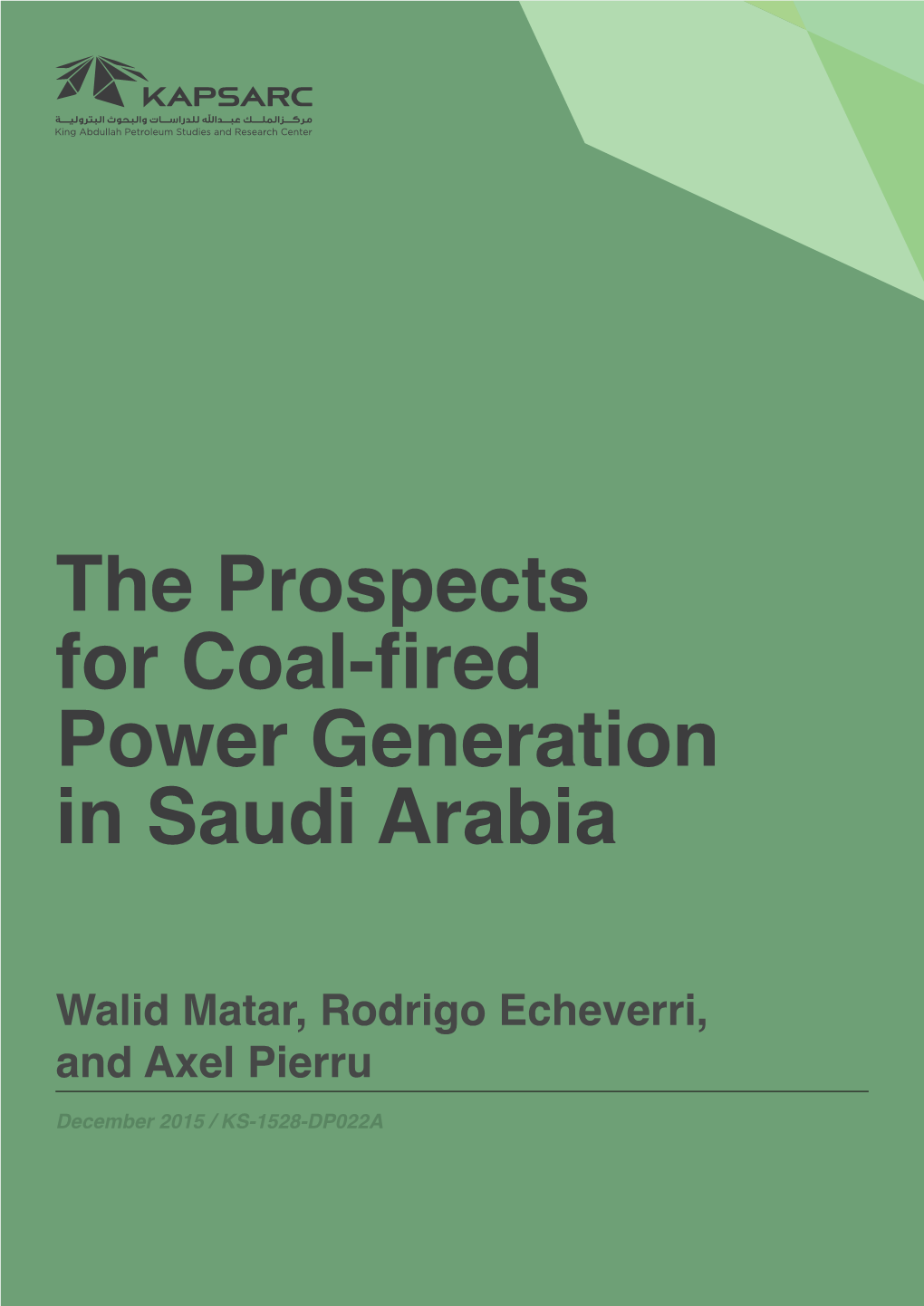 The Prospects for Coal-Fired Power Generation in Saudi Arabia