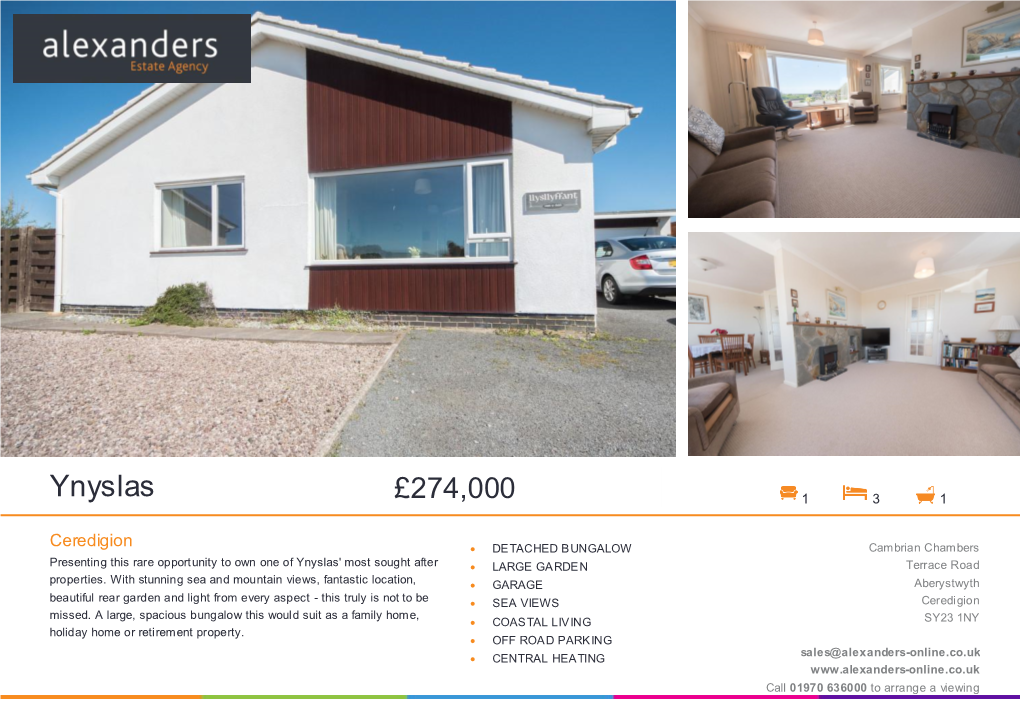 Ynyslas £274,000 1 3 1