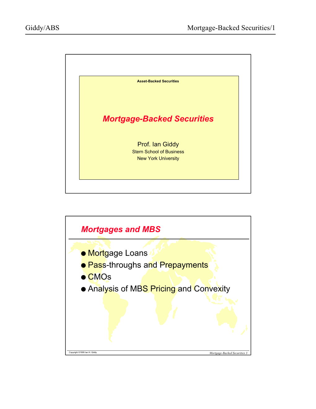 Mortgage -Backed Securities