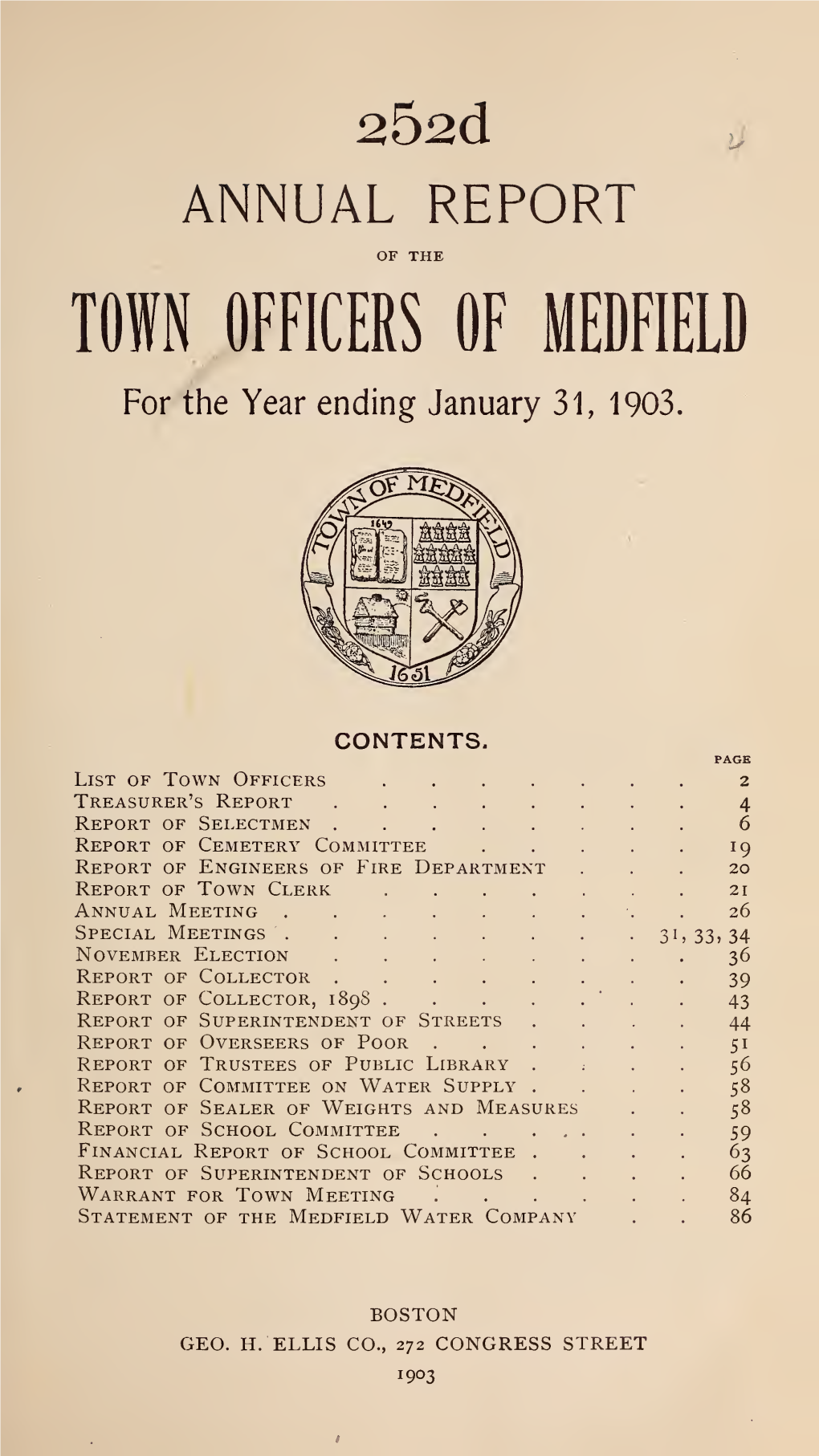Annual Reports of the Superin- Tendent of the Public Schools of Medfield