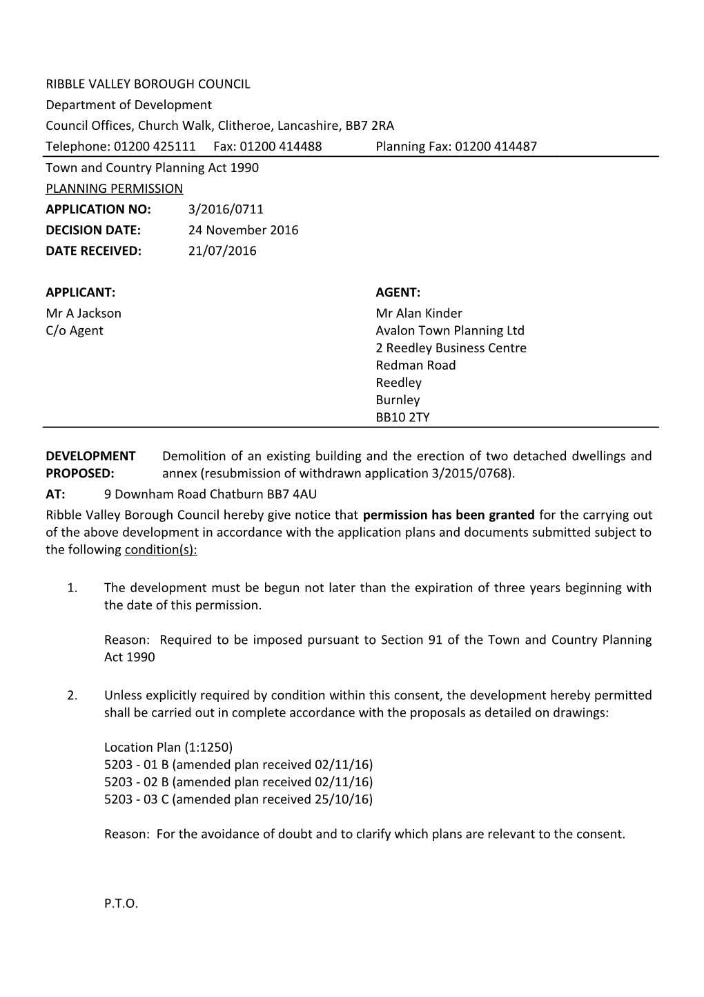 Ribble Valley Borough Council s17