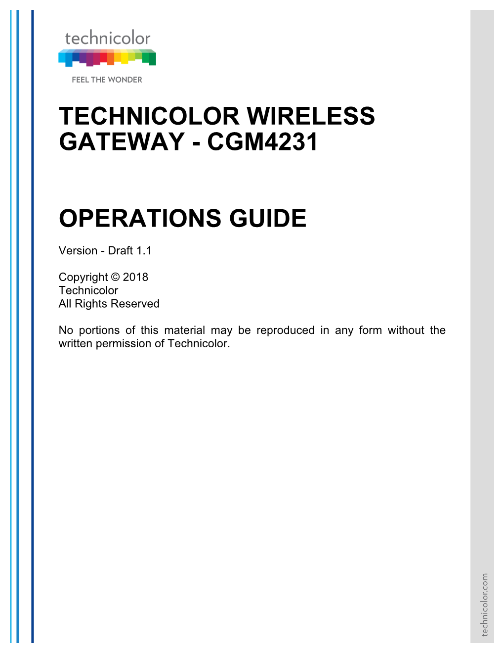 Technicolor Wireless Gateway - Cgm4231