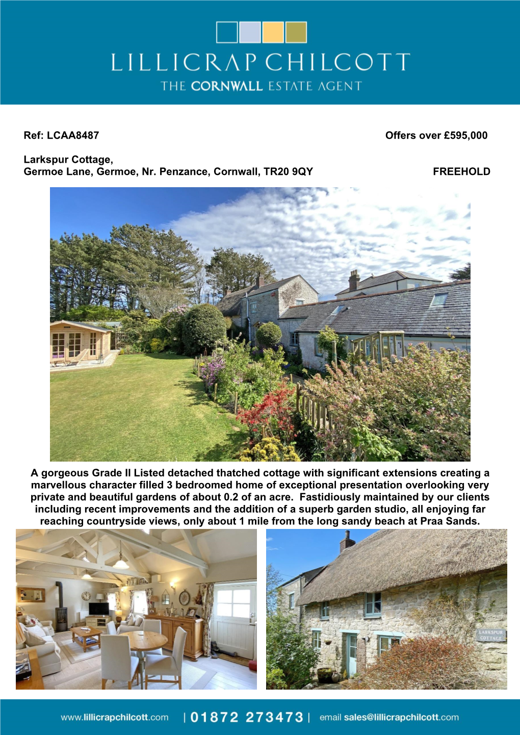 LCAA8487 Offers Over £595000 Larkspur Cottage, Germoe