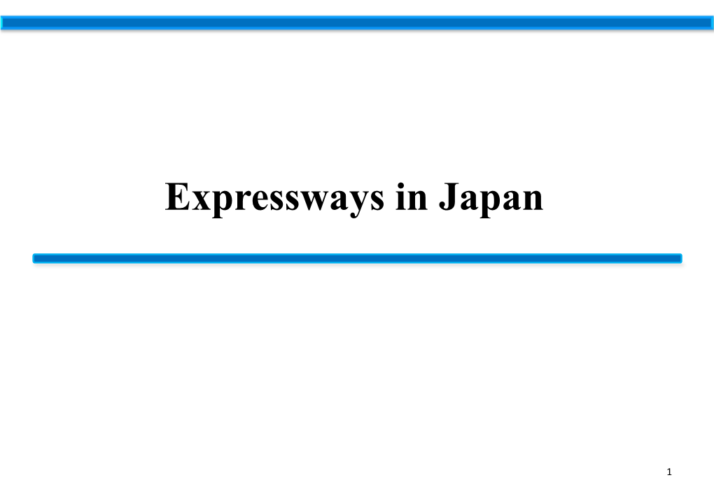 Expressways in Japan