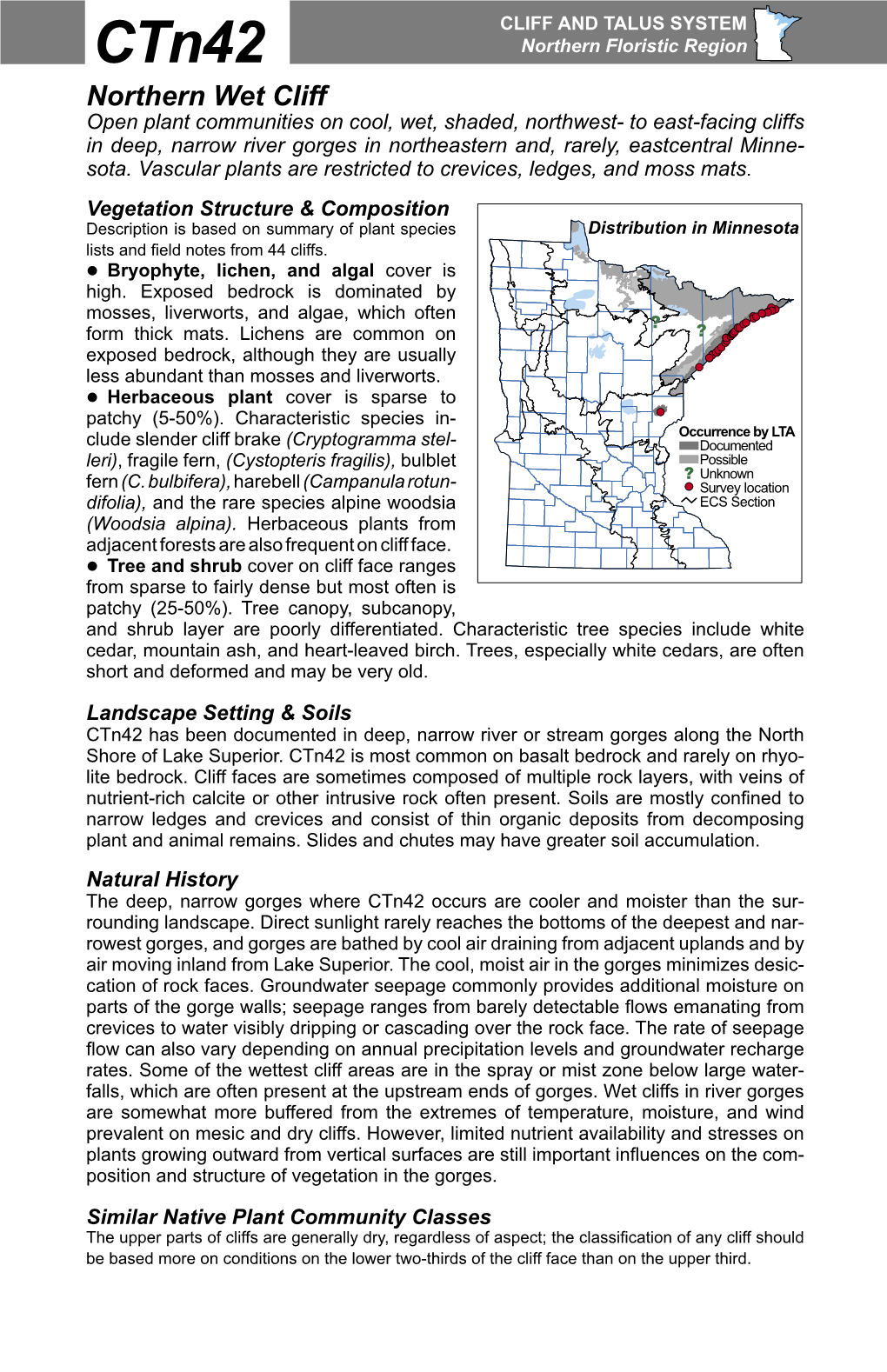 Ctn42 Northern Wet Cliff Factsheet