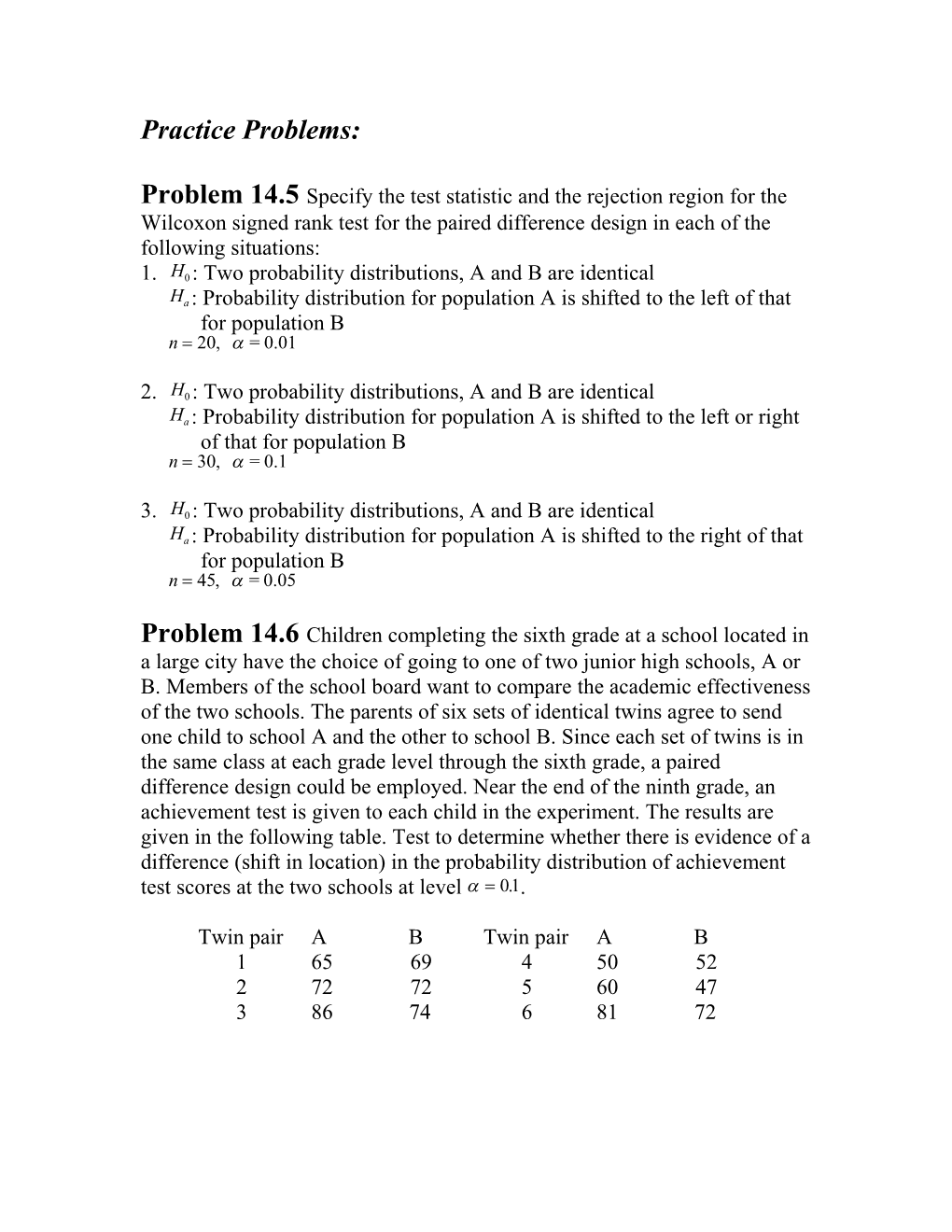 Practice Problems s1