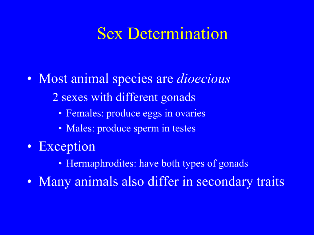 Sex Determination