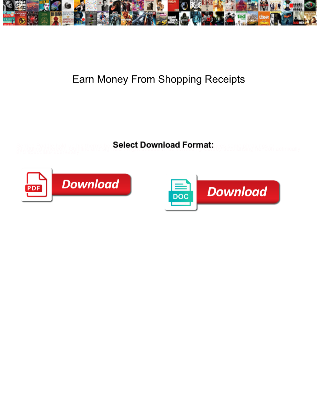 Earn Money from Shopping Receipts