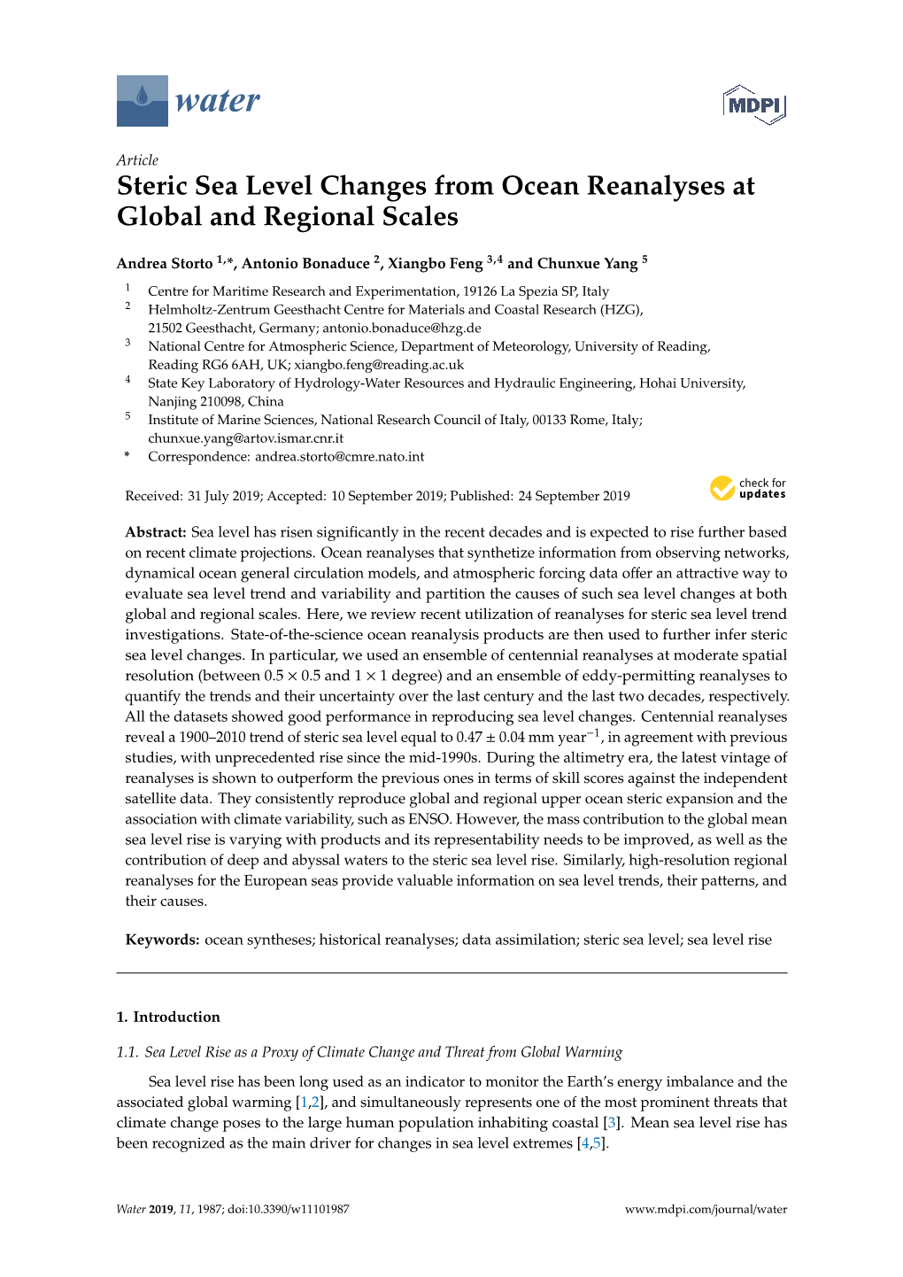 Steric Sea Level Changes from Ocean Reanalyses at Global and Regional Scales