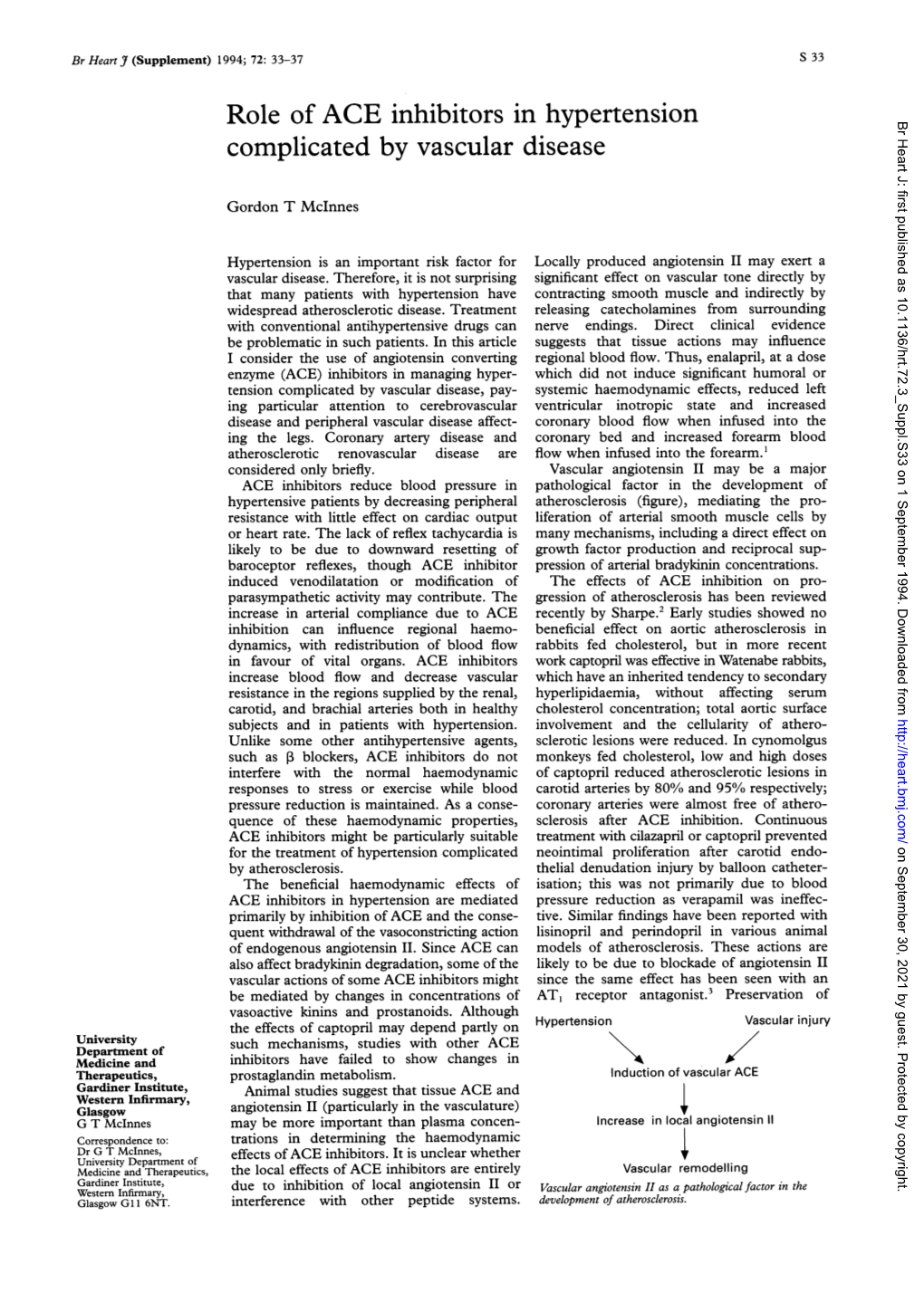 Role of ACE Inhibitors in Hypertension Complicated by Vascular Disease S 37