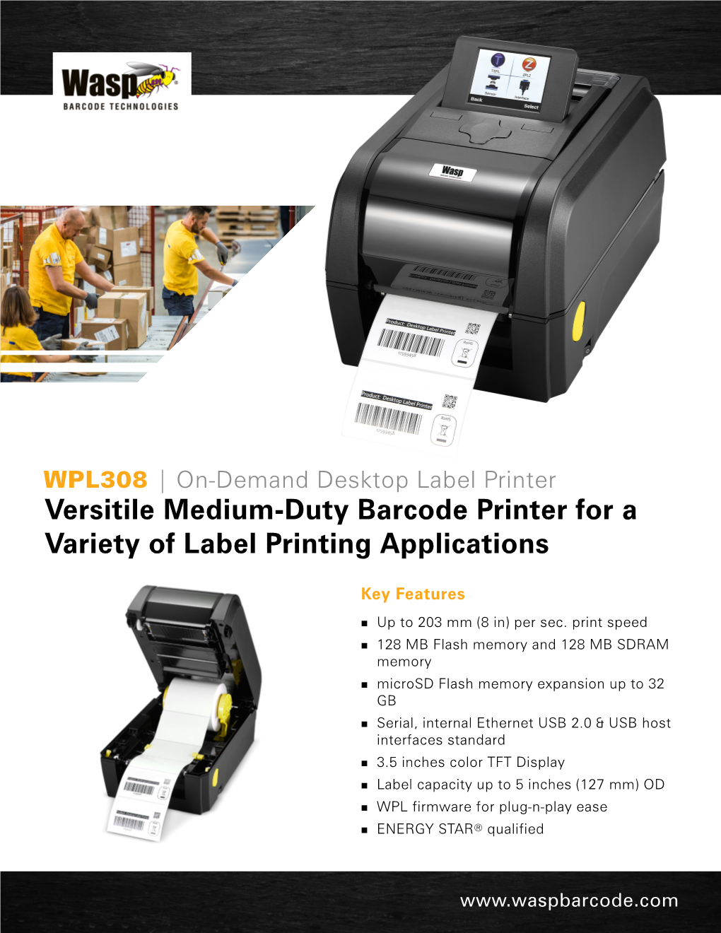 Versitile Medium-Duty Barcode Printer for a Variety of Label Printing Applications