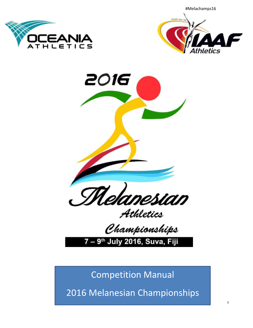 Competition Manual 2016 Melanesian Championships 1