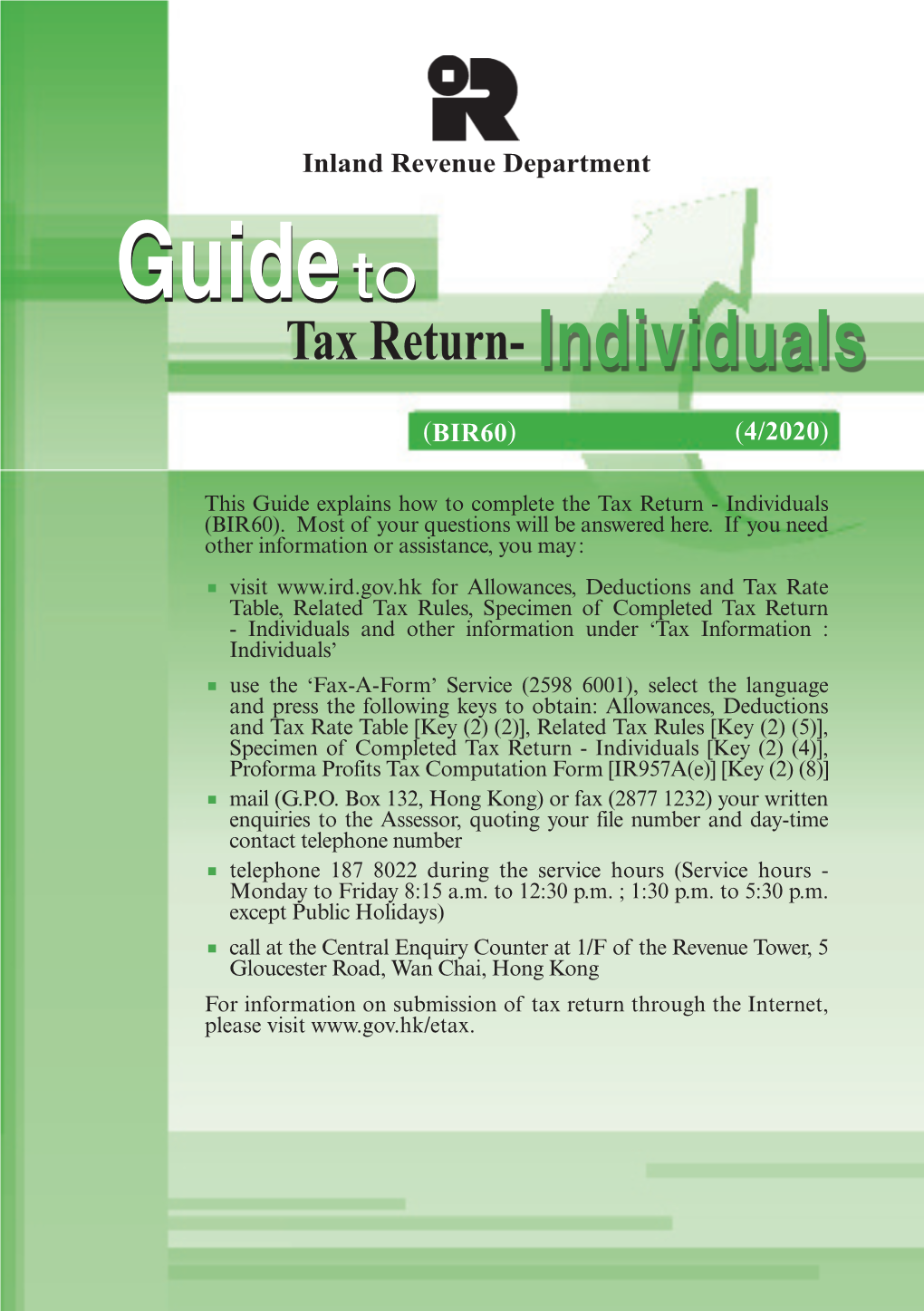 Guide to Tax Return- Individuals