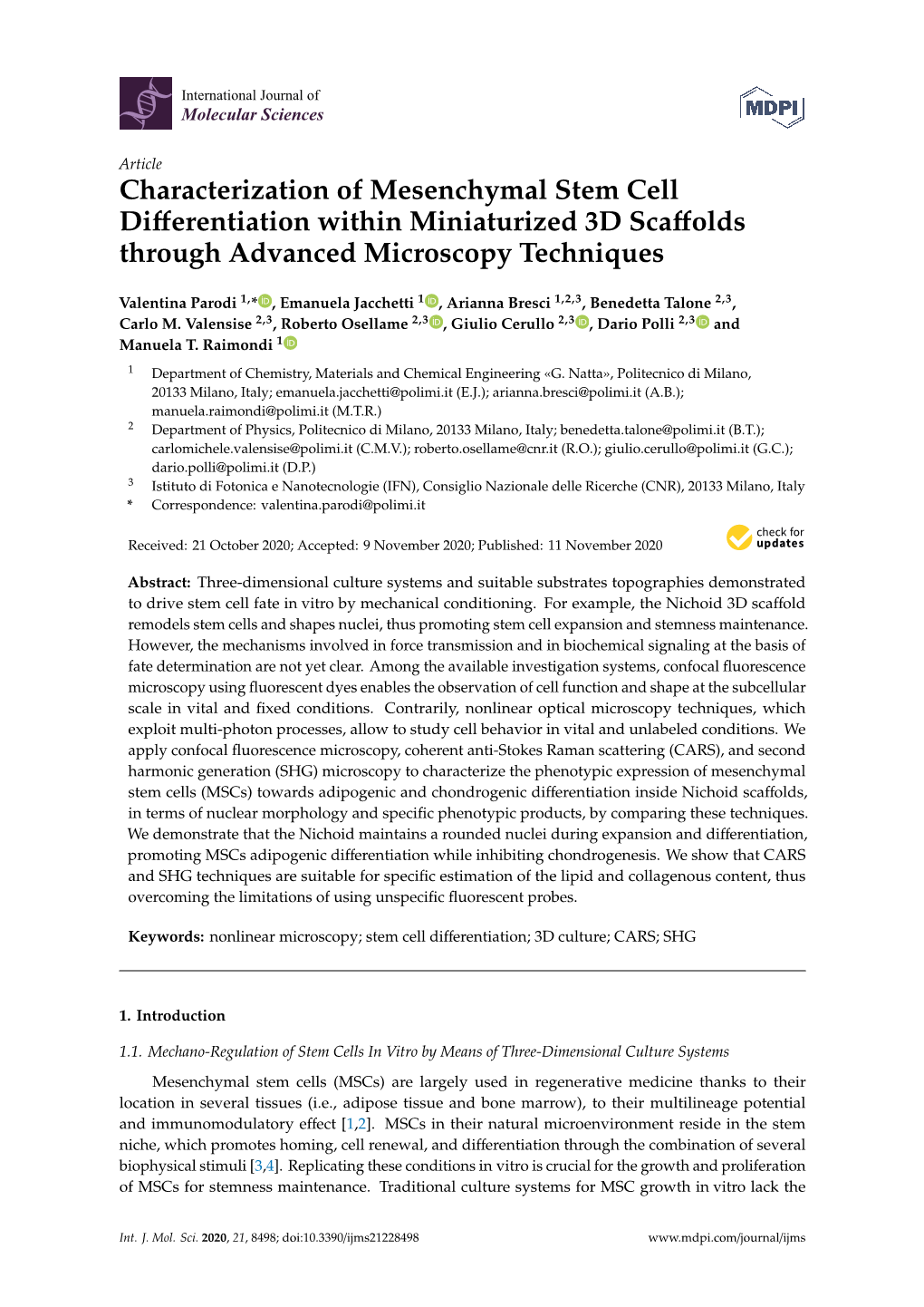 Characterization of Mesenchymal Stem Cell Differentiation