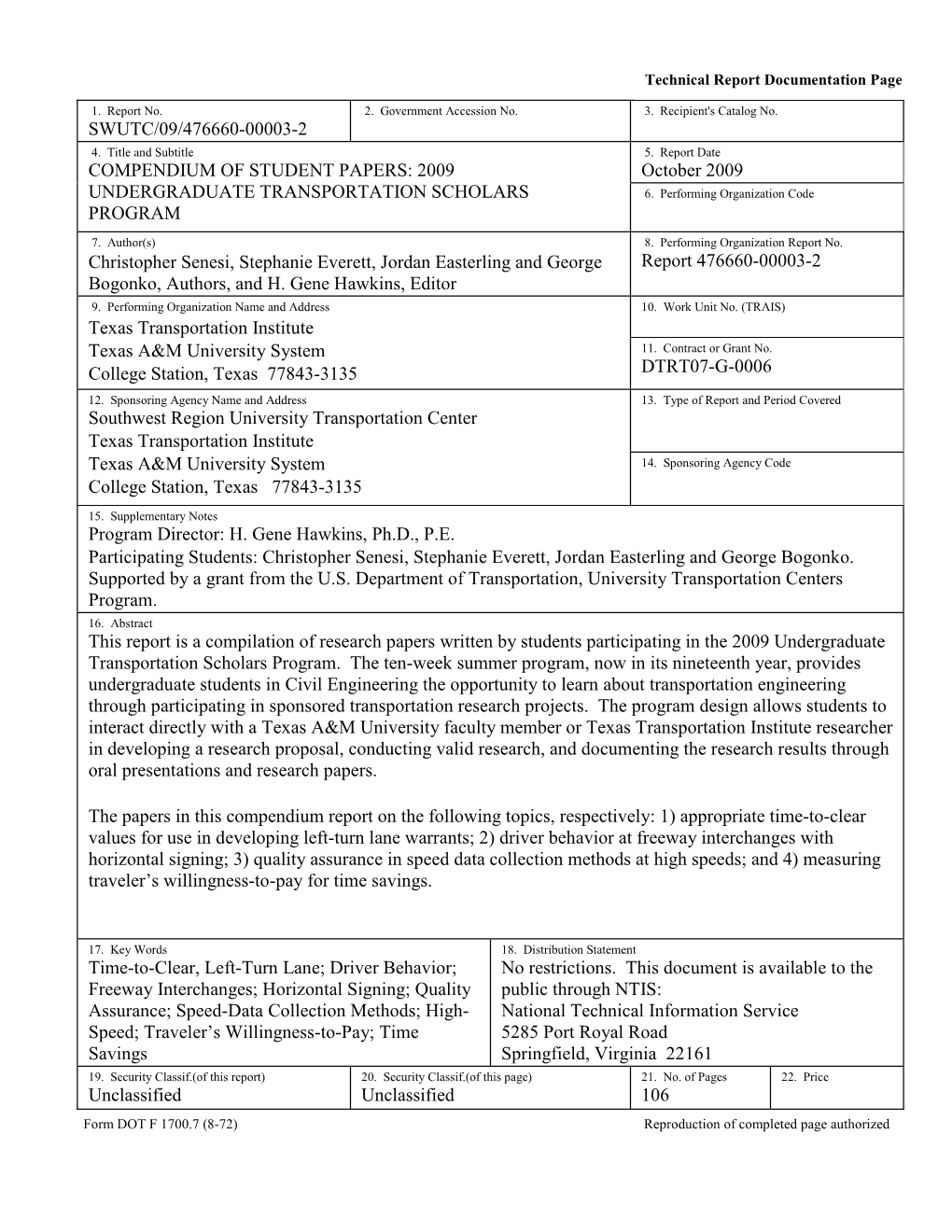 Swutc/09/476660-00003-2 Compendium of Student