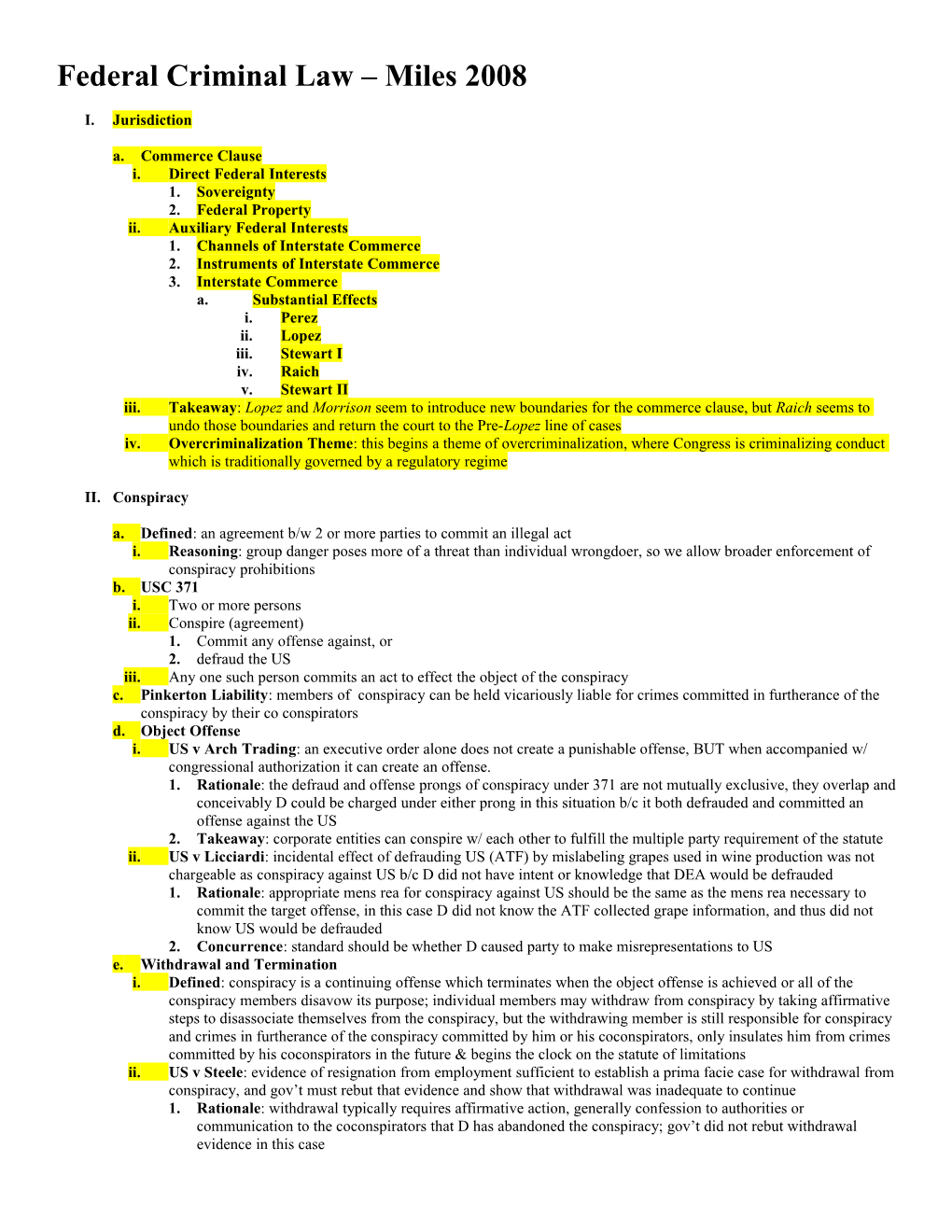 Federal Criminal Law