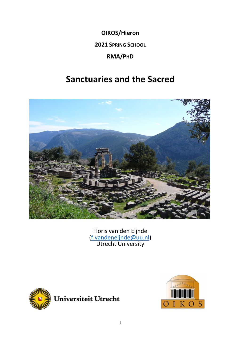 Sanctuaries and the Sacred