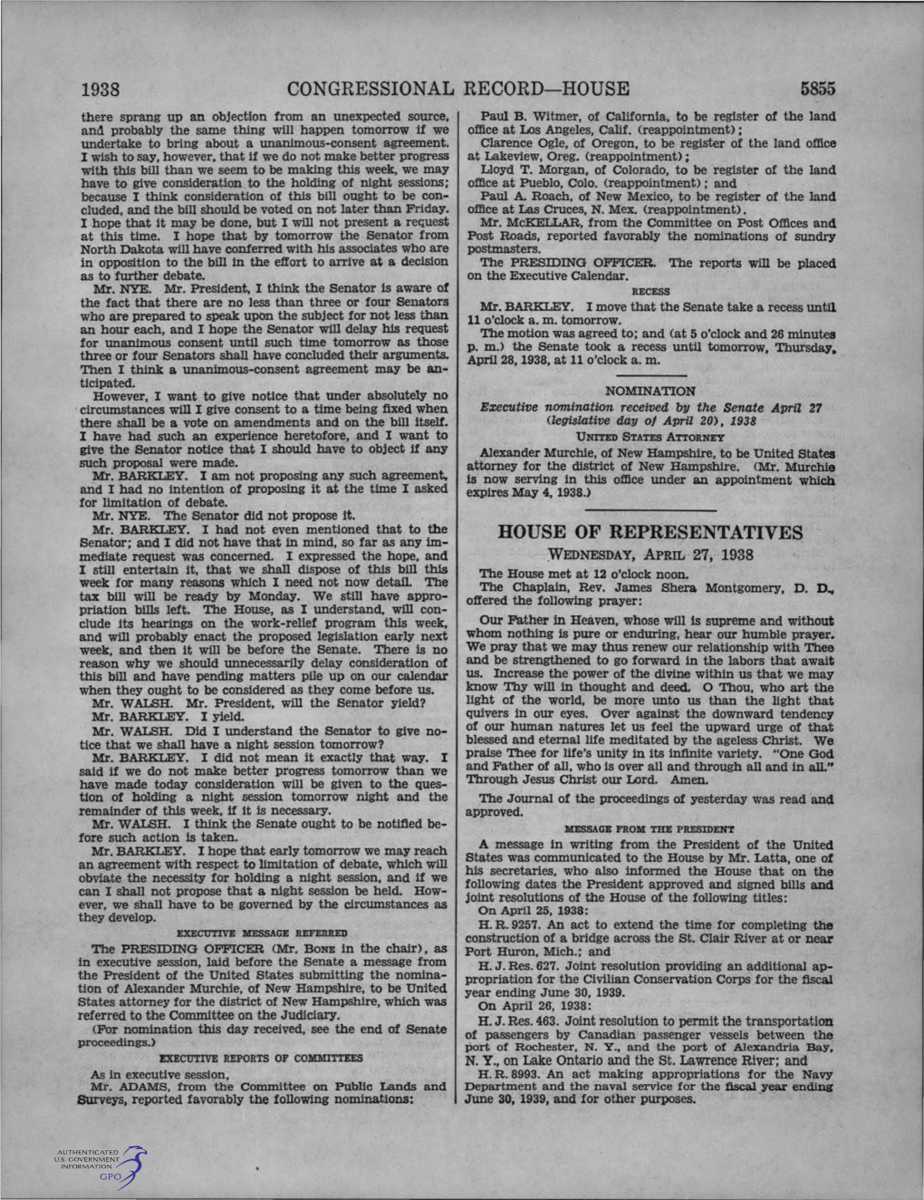 Congressional Record-House 5855 House