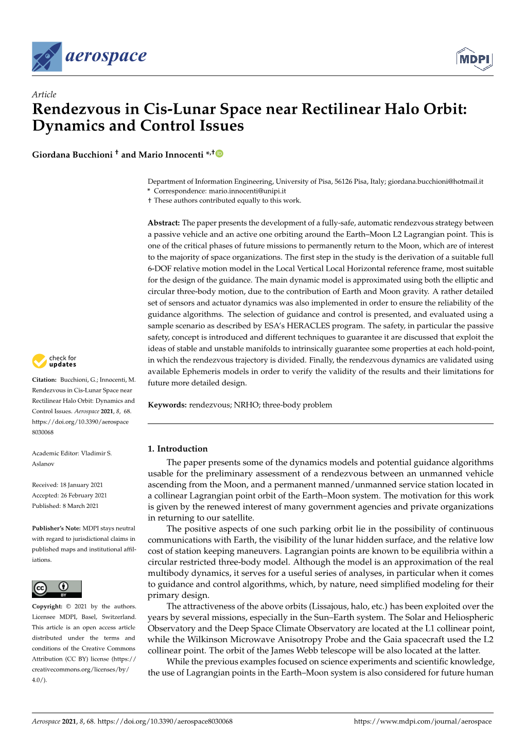 Rendezvous in Cis-Lunar Space Near Rectilinear Halo Orbit: Dynamics and Control Issues