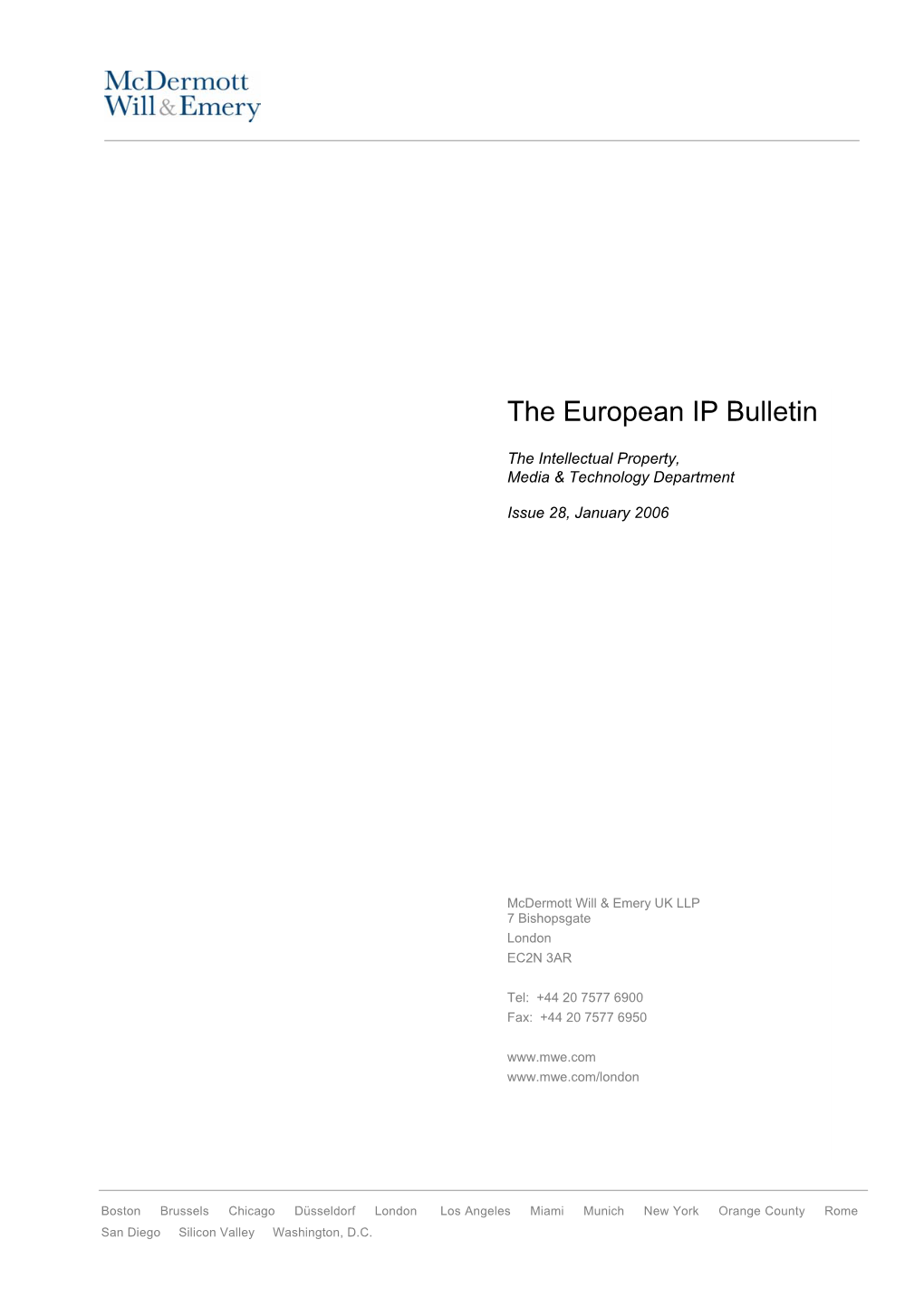 The European IP Bulletin