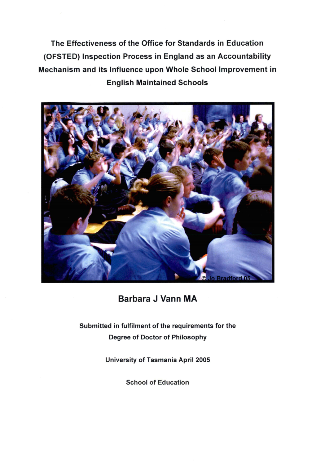 The Effectiveness of the Office for Standards in Education (OFSTED) Inspection Process in England As an Accountability Mechanism