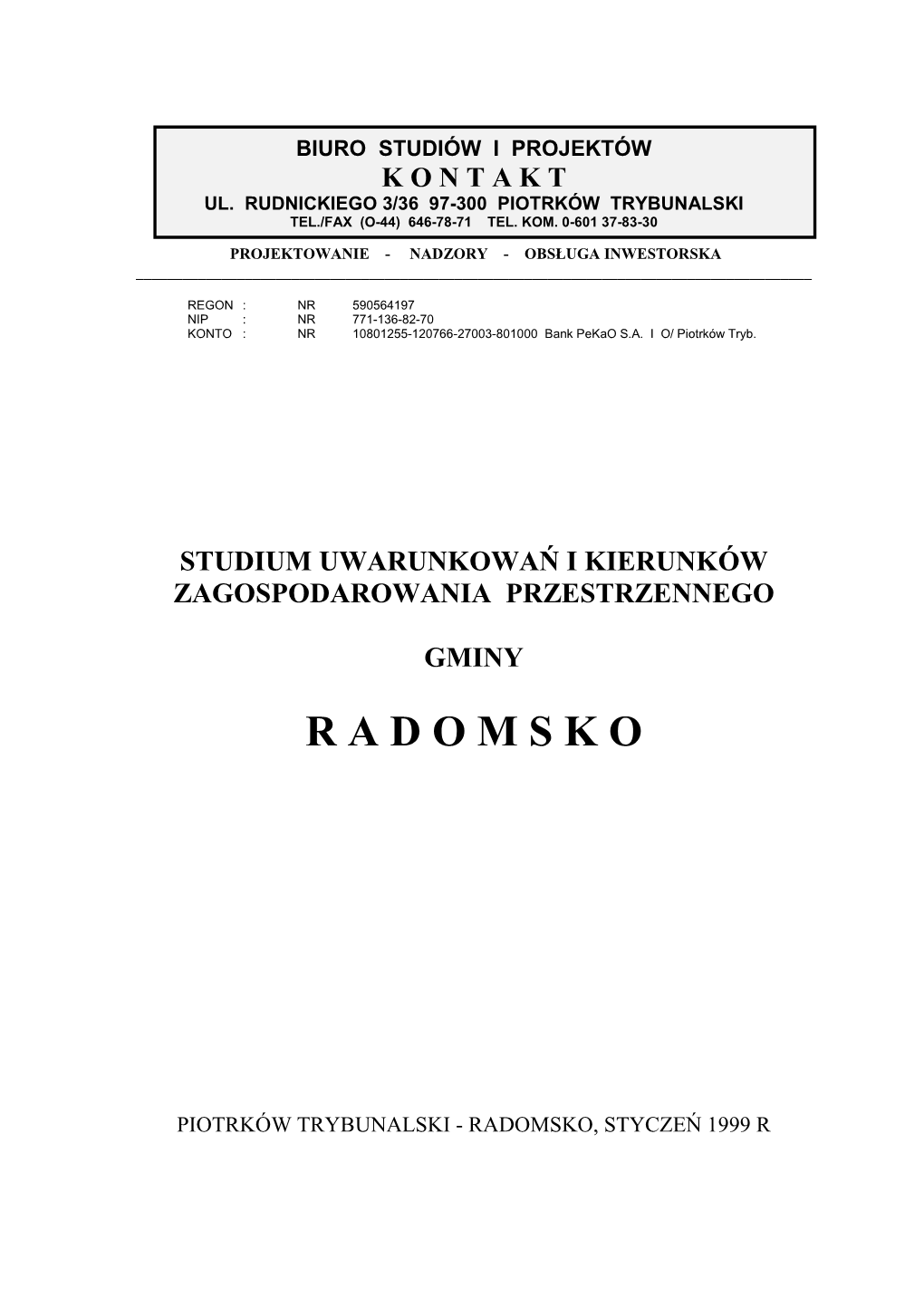 Gmina Radomsko Została Sklasyfikowana Na Poziomie 57,2 Pkt