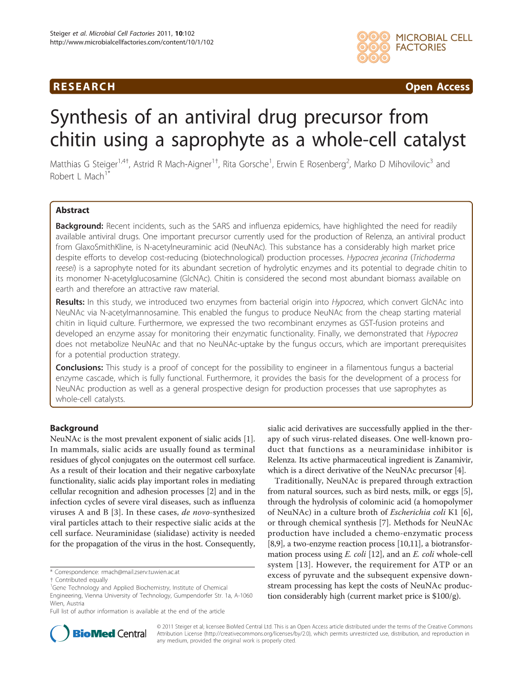 Synthesis of an Antiviral Drug Precursor from Chitin Using A