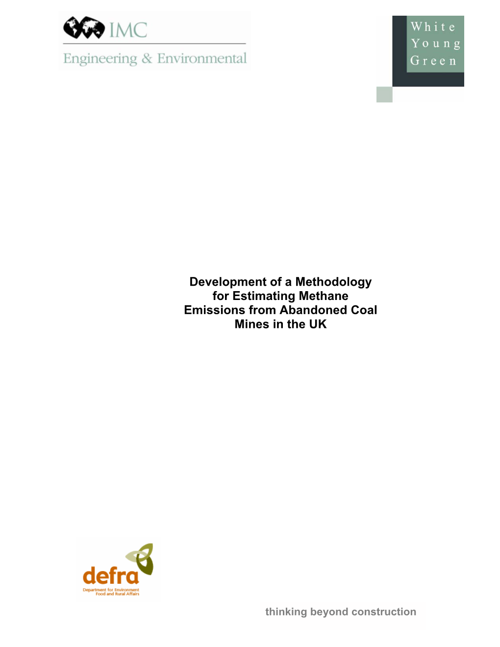 Development of a Methodology for Estimating Methane Emissions from Abandoned Coal Mines in the UK