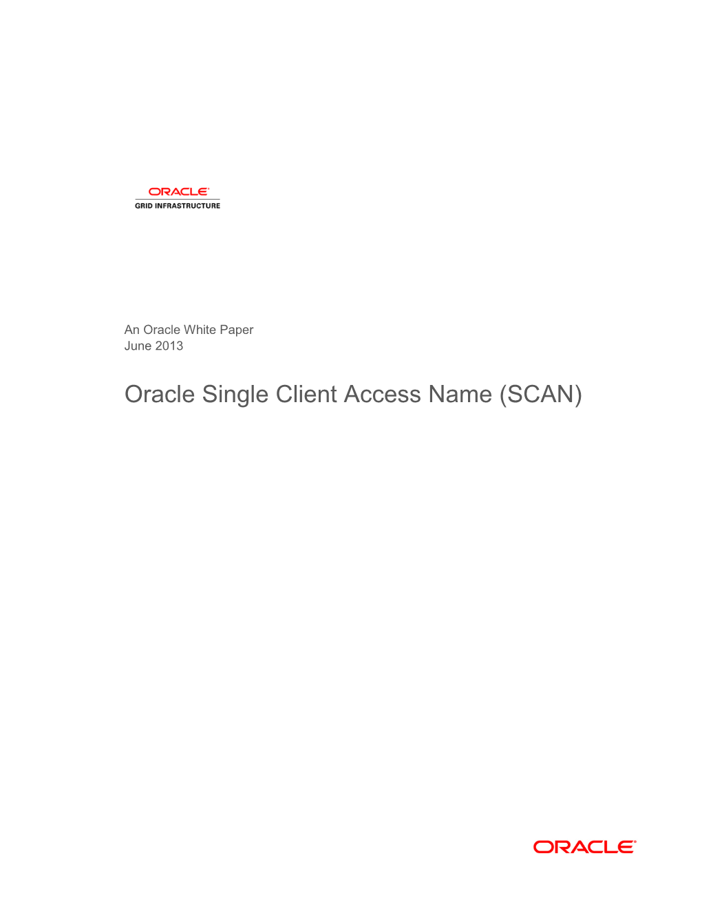 Oracle Single Client Access Name (SCAN)