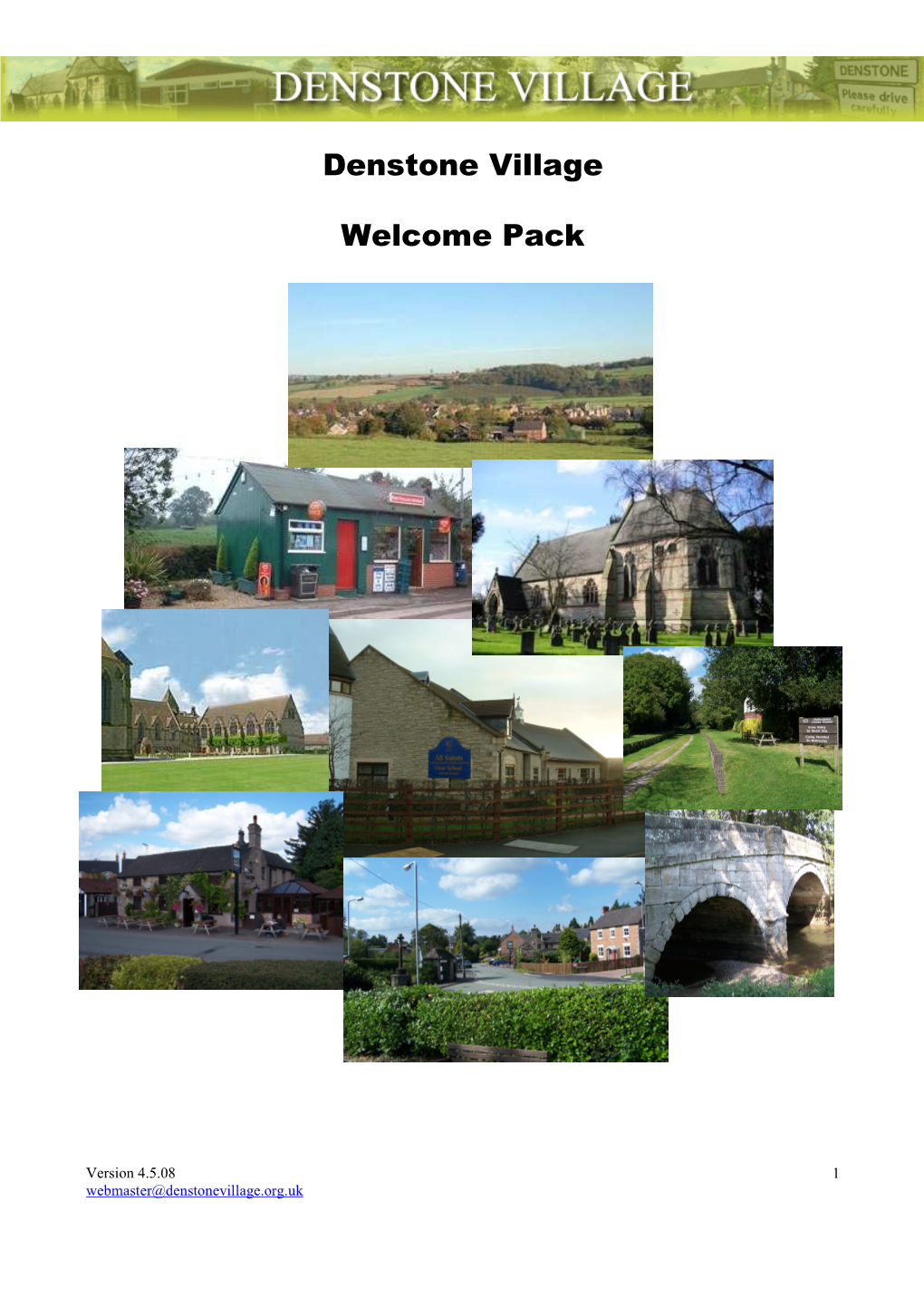 Denstone Village Welcome Pack